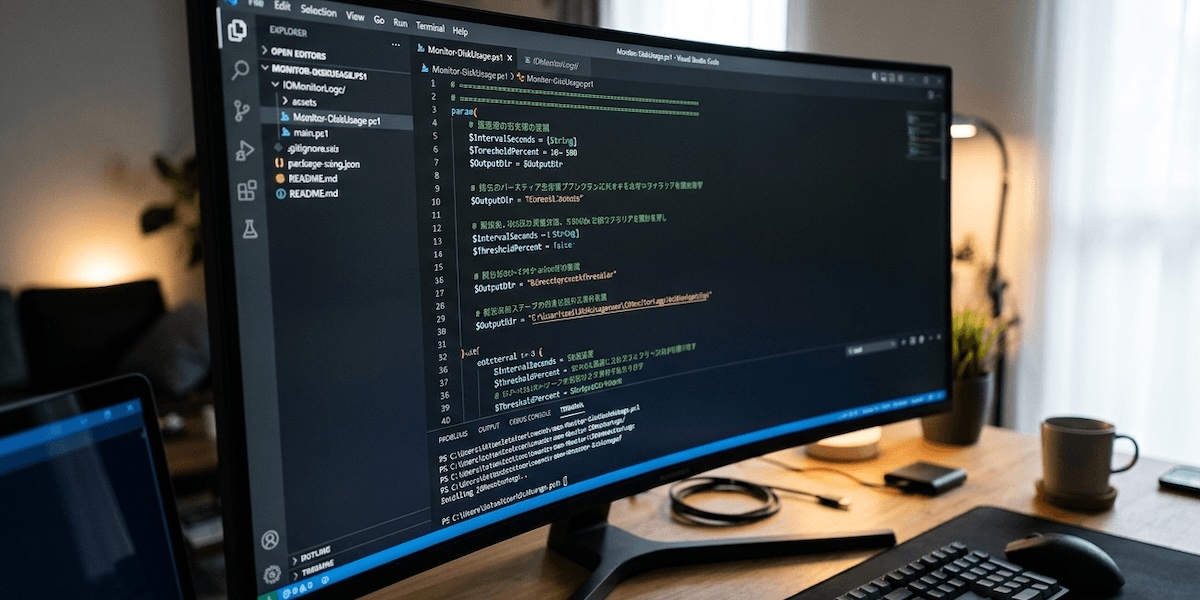 Windows：ディスク 100% の原因を PowerShell で記録するには